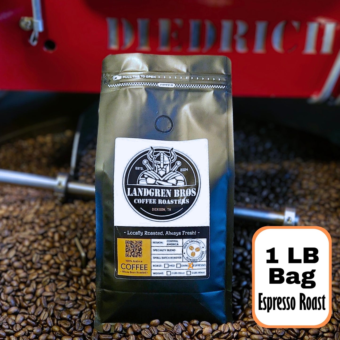 1 LB Espresso Roast Blend - Guatemala/Ethiopia/Sumatra (Whole Bean)